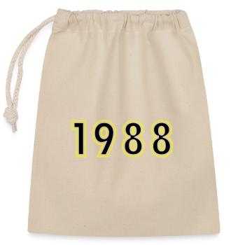 1988 Year Birthday - Closable cotton gift bag (25x30cm) - nature - Front