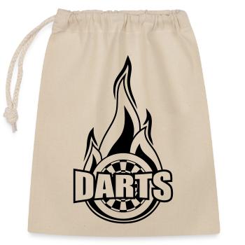 schwarz darts brennen feuer zielscheibe flammen he - Verschließbarer Geschenkbeutel aus Baumwolle (25x30cm) - Natur - Vorne