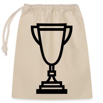 trophée - Sac cadeau en coton avec cordon (25 x 30 cm) - nature - Devant