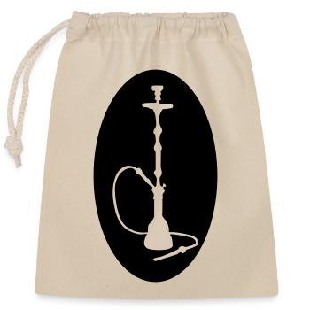 hookah - Closable cotton gift bag (25x30cm) - nature - Front