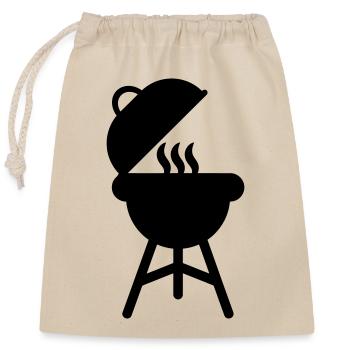 BBQ Grill Smoker - Verschließbarer Geschenkbeutel aus Baumwolle (25x30cm) - Natur - Vorne