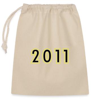 2011 Année Anniversaire - Sac cadeau en coton avec cordon (25 x 30 cm) - nature - Devant
