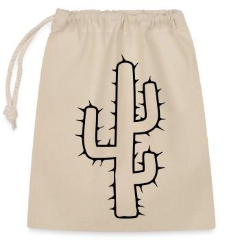 large cactus desert thorn - Closable cotton gift bag (25x30cm) - nature - Front