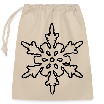 winter cold snow stars merry christmas weihnach - Closable cotton gift bag (25x30cm) - nature - Front