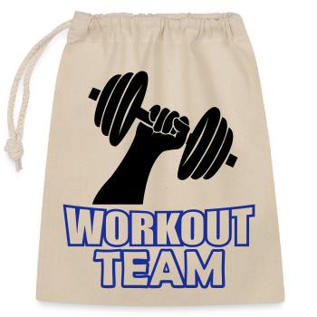 Workout Team - Closable cotton gift bag (25x30cm) - nature - Front