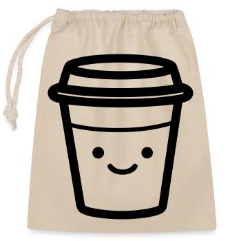 Mug de café - Sac cadeau en coton avec cordon (25 x 30 cm) - nature - Devant