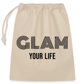 Glam Your Life - Closable cotton gift bag (25x30cm) - nature - Front