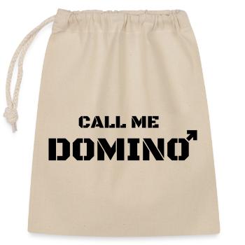 Appelez-moi Dominoes, pas dominatrice - Sac cadeau en coton avec cordon (25 x 30 cm) - nature - Devant
