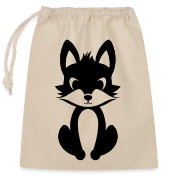 Renard - Sac cadeau en coton avec cordon (25 x 30 cm) - nature - Devant