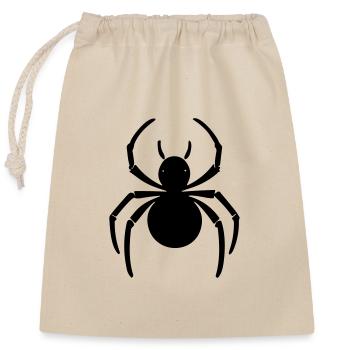 spider - Closable cotton gift bag (25x30cm) - nature - Front