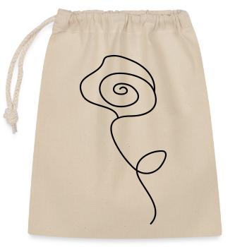 Ligne Rose - Sac cadeau en coton avec cordon (25 x 30 cm) - nature - Devant