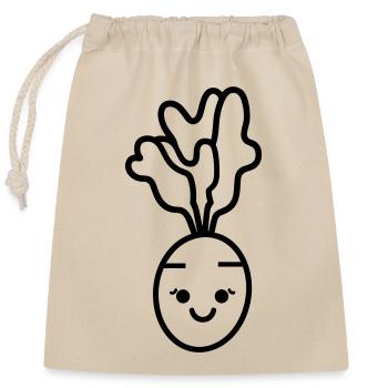 Carotte - Sac cadeau en coton avec cordon (25 x 30 cm) - nature - Devant