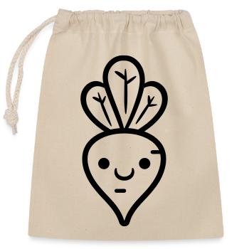 Carotte - Sac cadeau en coton avec cordon (25 x 30 cm) - nature - Devant