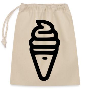 Eis - Verschließbarer Geschenkbeutel aus Baumwolle (25x30cm) - Natur - Vorne