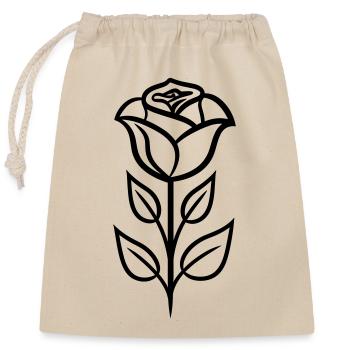 Pink Flower - Closable cotton gift bag (25x30cm) - nature - Front