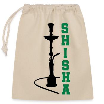 shisha - Verschließbarer Geschenkbeutel aus Baumwolle (25x30cm) - Natur - Vorne