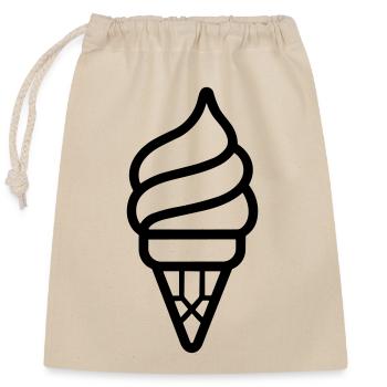 Eis - Verschließbarer Geschenkbeutel aus Baumwolle (25x30cm) - Natur - Vorne