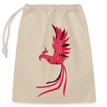 Phénix - Sac cadeau en coton avec cordon (25 x 30 cm) - nature - Devant