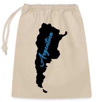 Argentine - Sac cadeau en coton avec cordon (25 x 30 cm) - nature - Devant