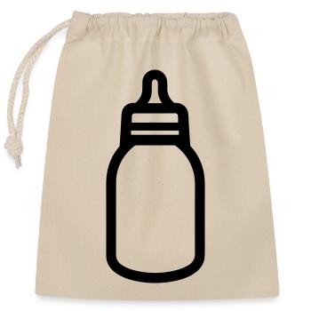 bottle - Closable cotton gift bag (25x30cm) - nature - Front