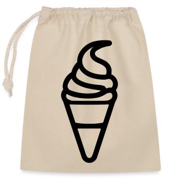 Eis - Verschließbarer Geschenkbeutel aus Baumwolle (25x30cm) - Natur - Vorne