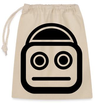 Petit robot - Sac cadeau en coton avec cordon (25 x 30 cm) - nature - Devant