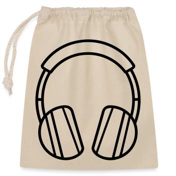Gaming-Headset - Verschließbarer Geschenkbeutel aus Baumwolle (25x30cm) - Natur - Vorne