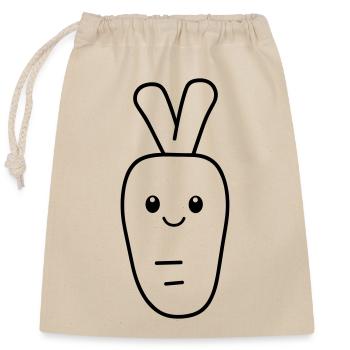 Carotte - Sac cadeau en coton avec cordon (25 x 30 cm) - nature - Devant