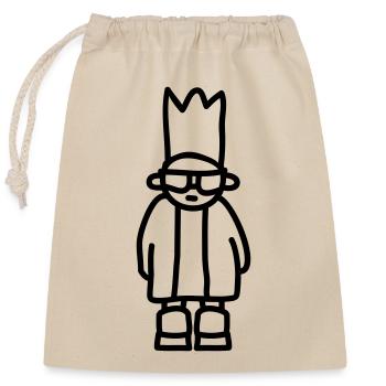 cool_king_person_1c - Sac cadeau en coton avec cordon (25 x 30 cm) - nature - Devant