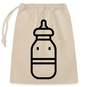 bottle - Closable cotton gift bag (25x30cm) - nature - Front