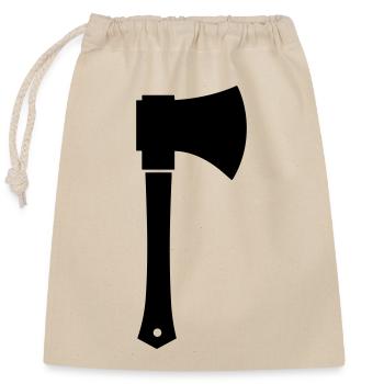 axe - Closable cotton gift bag (25x30cm) - nature - Front