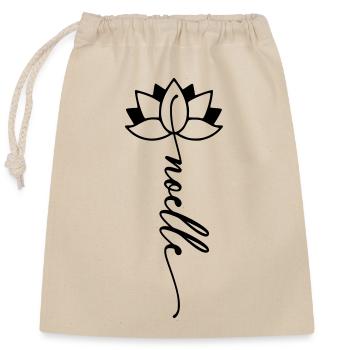 Noelle Nom Fleur Police - Sac cadeau en coton avec cordon (25 x 30 cm) - nature - Devant