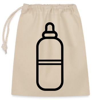 bottle - Closable cotton gift bag (25x30cm) - nature - Front