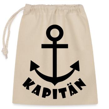 kapitän - Closable cotton gift bag (25x30cm) - nature - Front