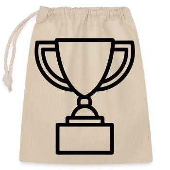 trophée - Sac cadeau en coton avec cordon (25 x 30 cm) - nature - Devant