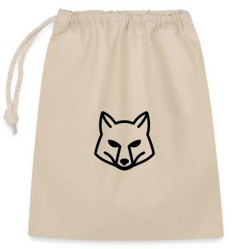 fox - Closable cotton gift bag (25x30cm) - nature - Front