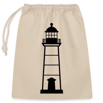 Phare - Sac cadeau en coton avec cordon (25 x 30 cm) - nature - Devant
