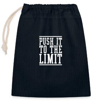 Push It To The Limit Workout - Verschließbarer Geschenkbeutel aus Baumwolle (25x30cm) - Navy - Vorne