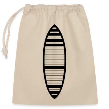 Planche de surf - Sac cadeau en coton avec cordon (25 x 30 cm) - nature - Devant