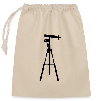 télescope - Sac cadeau en coton avec cordon (25 x 30 cm) - nature - Devant