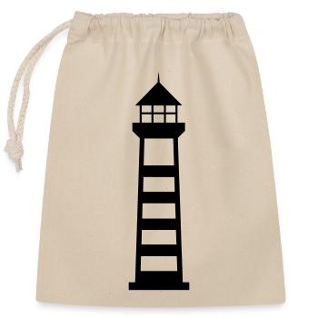 Phare - Sac cadeau en coton avec cordon (25 x 30 cm) - nature - Devant