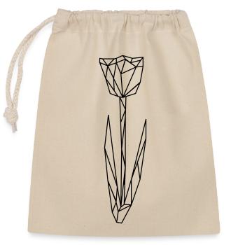 Polygone de tulipe - Sac cadeau en coton avec cordon (25 x 30 cm) - nature - Devant