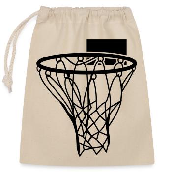 basket-ball cerceau netball partition de sport - Sac cadeau en coton avec cordon (25 x 30 cm) - nature - Devant