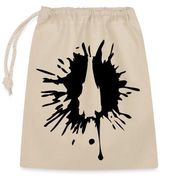 gouttes taches couleur éclaboussure de la chauve-souris - Sac cadeau en coton avec cordon (25 x 30 cm) - nature - Devant