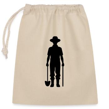 Bauer Silhouette Farmer - Sac cadeau en coton avec cordon (25 x 30 cm) - nature - Devant