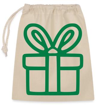 Gift - Closable cotton gift bag (25x30cm) - nature - Front