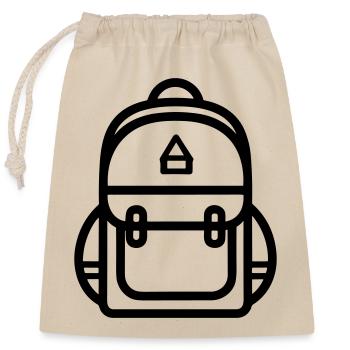 Rucksack - Verschließbarer Geschenkbeutel aus Baumwolle (25x30cm) - Natur - Vorne