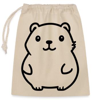 Marmot - Closable cotton gift bag (25x30cm) - nature - Front
