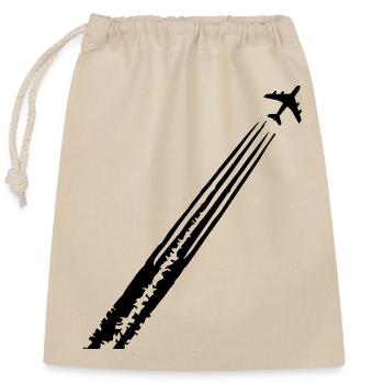 Plane Pilot Pilot's Claim Spotter - Closable cotton gift bag (25x30cm) - nature - Front