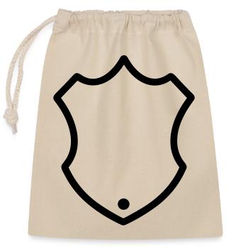 shield - Closable cotton gift bag (25x30cm) - nature - Front